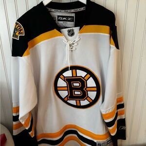 Reebok Boston Bruins White Hockey Jersey